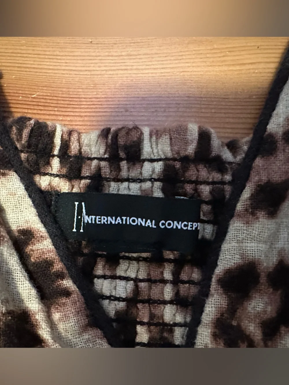 INC International Concepts Leopard-Print Wide-Leg Jumpsuit - Tan & Black - Picture 3 of 7